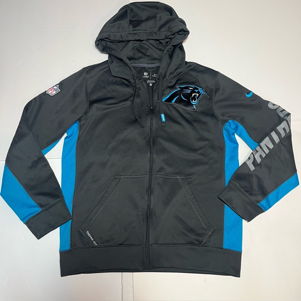 Carolina Panthers Nike On Field Therma-Fit Full Zip Hooded Jacket